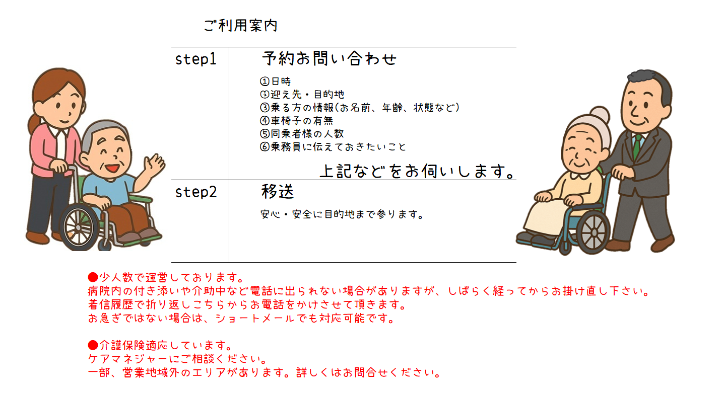 丸亀市ストレッチャー対応介護タクシーご利用案内